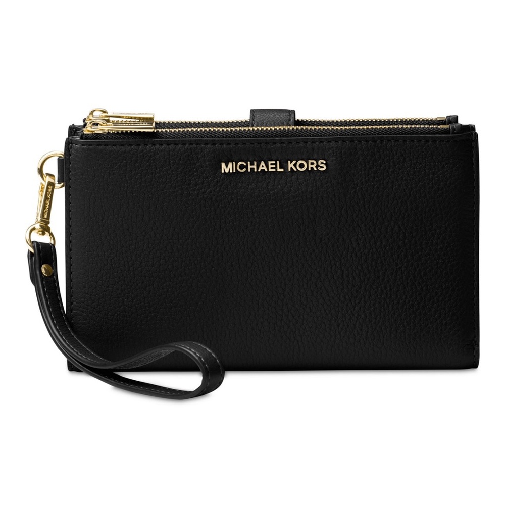 Michael Kors
Adele Double-Zip Pebble Leather Phone Wristlet